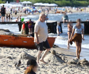 Marian Lichtman na plaży