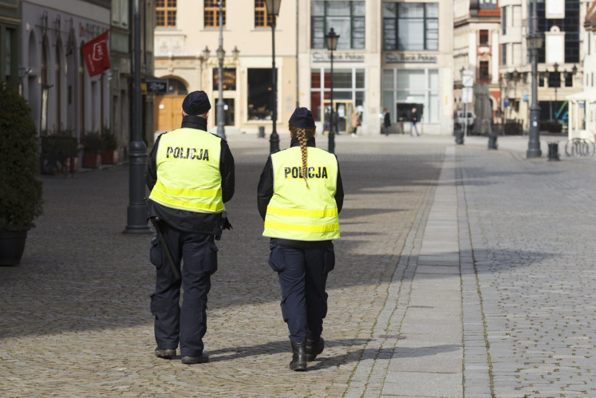Patrol policji we Wrocławiu
