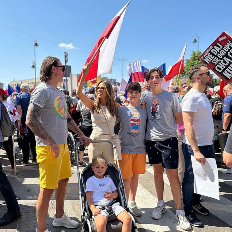 Małgorzata Rozenek i Radosław Majdan na Marszu 4 czerwca