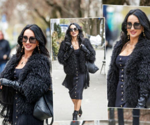 Justyna Steczkowska niczym gorąca Włoszka. Narzuciła futerko, ale dekolt cały na wierzchu!