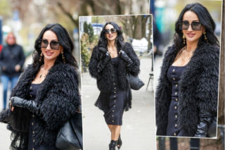 Justyna Steczkowska niczym gorąca Włoszka. Narzuciła futerko, ale dekolt cały na wierzchu!