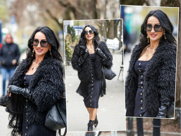 Justyna Steczkowska niczym gorąca Włoszka. Narzuciła futerko, ale dekolt cały na wierzchu!