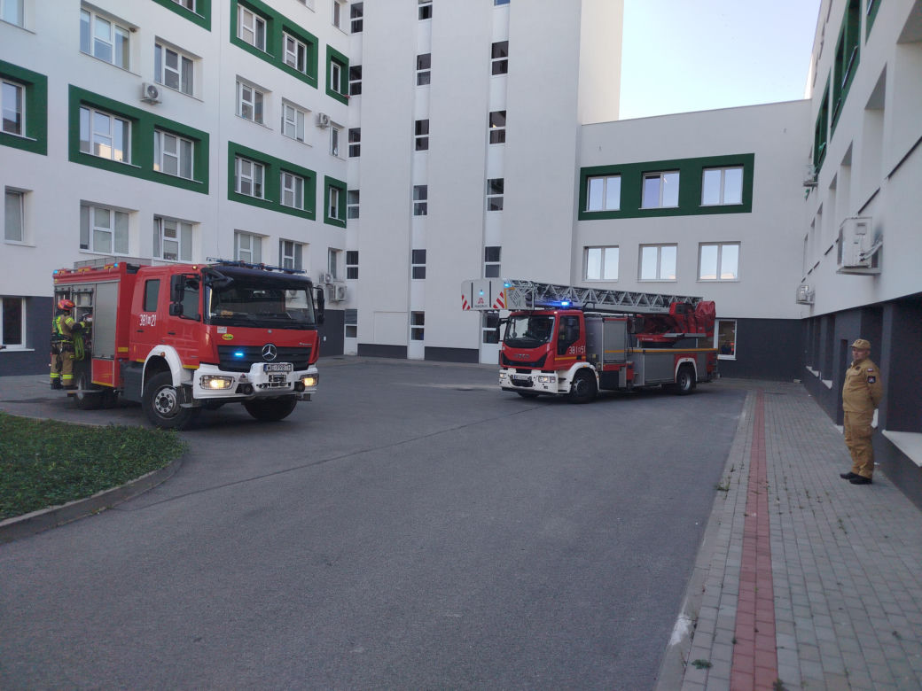 Powiatowe ćwiczenia strażackie w szpitalu wojewódzkim w Siedlcach