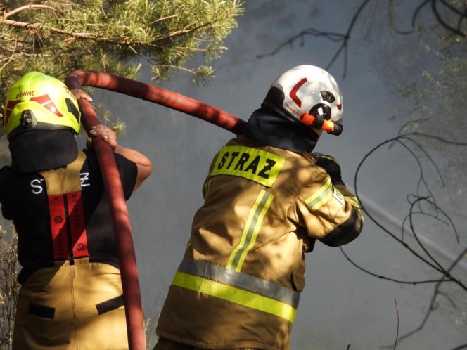 Strażacy walczą z potężnym pożarem na Mazowszu