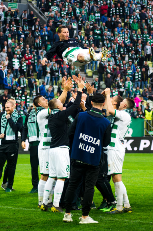 Feta piłkarzy i kibiców Lechii Gdańsk