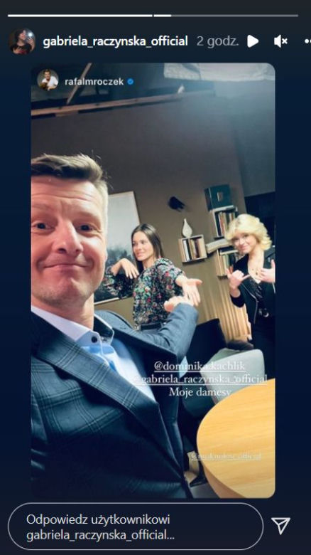 M jak miłość na planie. Rafał Mroczek (Paweł), Dominika Kachlik (Franka), Gabriela Raczyńska (Basia)