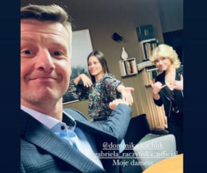 M jak miłość na planie. Rafał Mroczek (Paweł), Dominika Kachlik (Franka), Gabriela Raczyńska (Basia)