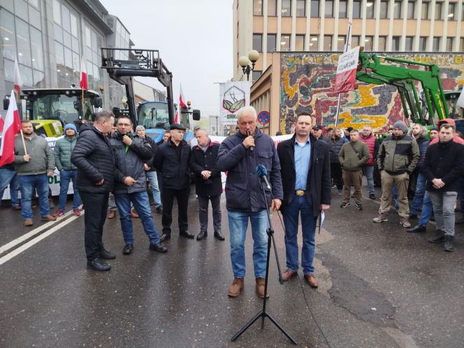 Rolnicy z regionu Siedleckiego protestowali w Siedlcach