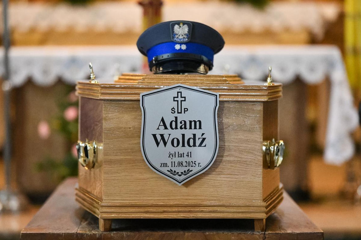Ostatnie pożegnanie policjanta Adama Woldzia, który zginął w słowackich Tatrach