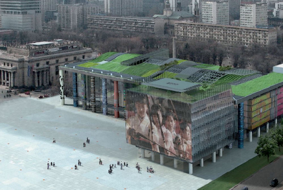 II nagroda w konkursie architektonicznym na projekt Muzeum Sztuki Nowoczesnej. Autorzy: Szaroszyk & Rycerski Architekci