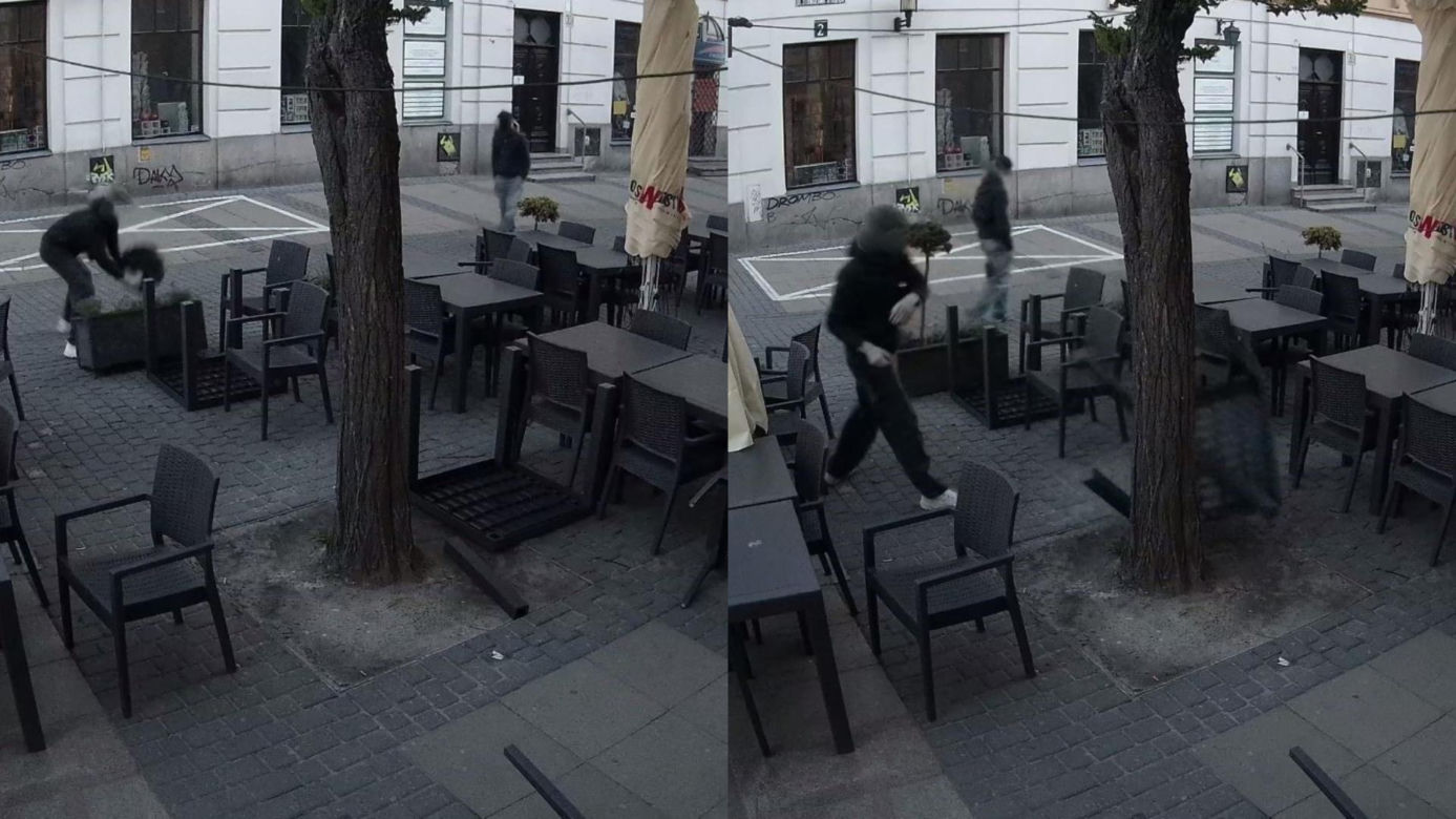 Atak wandali w centrum Lublina