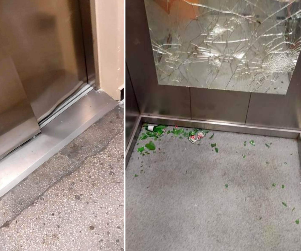 Kompletnie pijany mężczyzna zniszczył windę w bloku. Miał ponad 2 promile