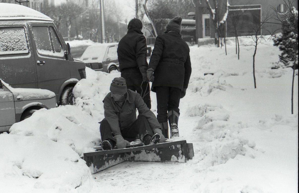 Rybnik zimą w latach 80.
