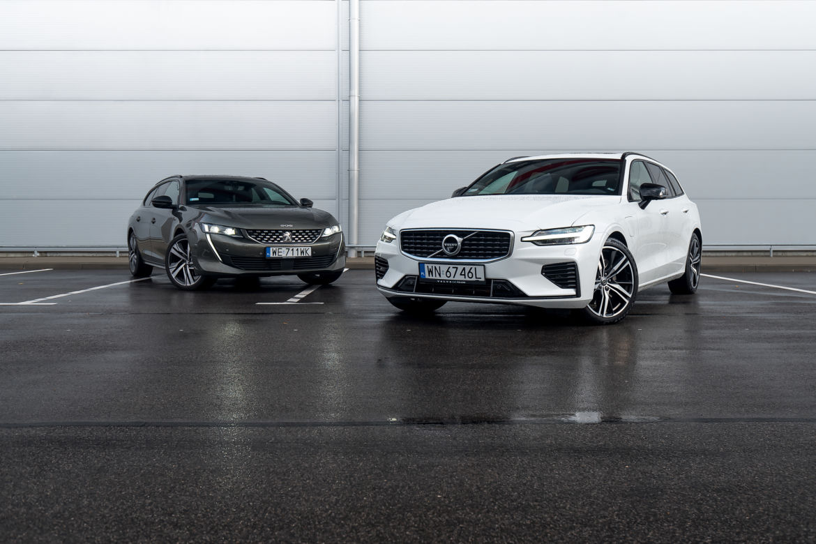 Volvo V60 T8 Twin Engine AWD R-Design AT8 vs. Peugeot 508 SW GT 2.0 BlueHDI 177 KM AT8