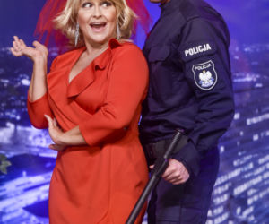 Próba spektaklu Wieczór Panieński plus. Katarzyna Skrzynecka, Marek Kaliszuk