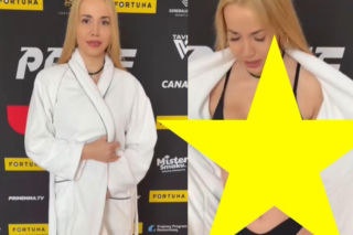 Marianna Schreiber zrzuciła swój szlafrok. Pokazała swoją formę przed walką. Zaprezentowała się w samej bieliźnie