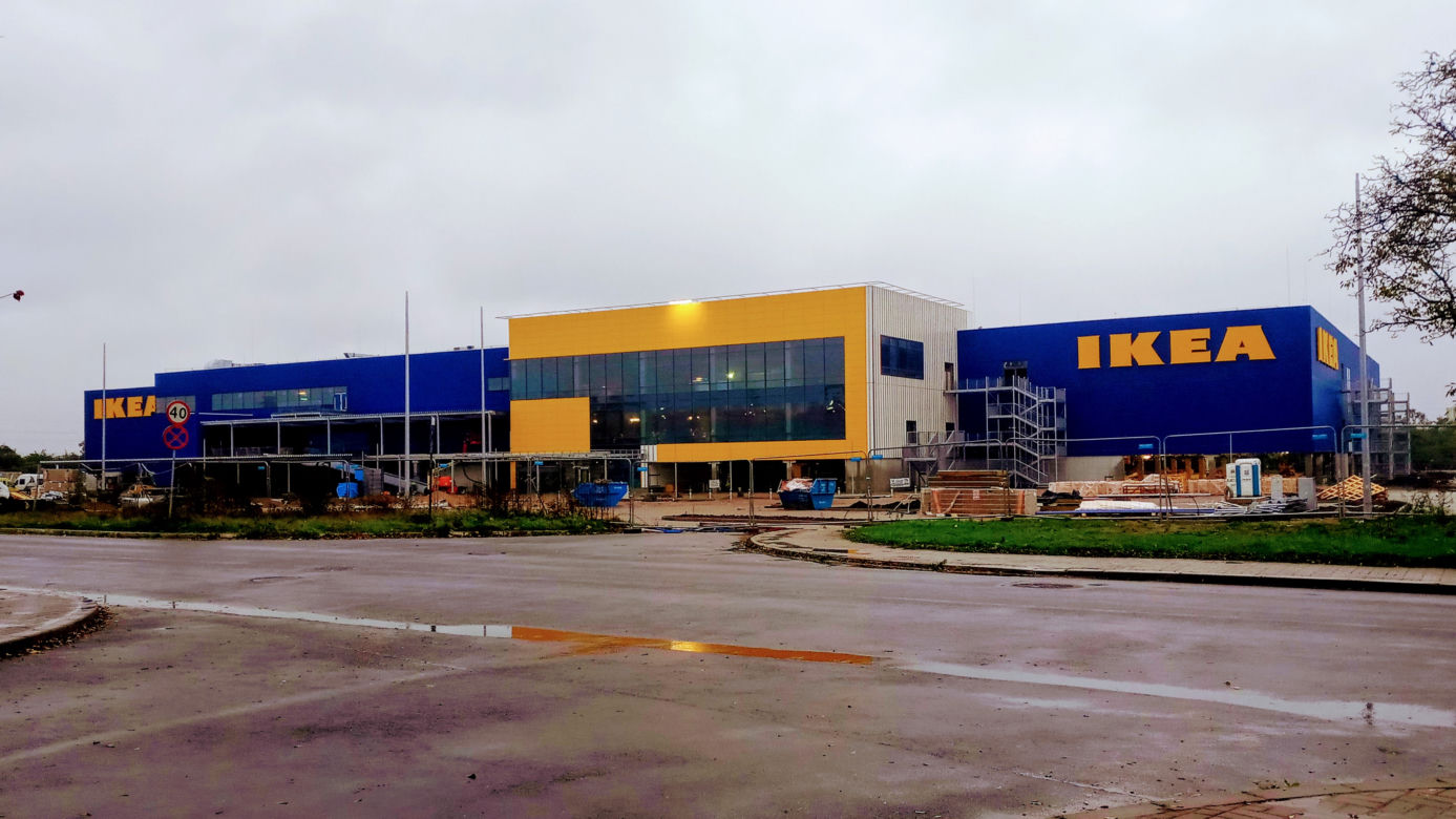 Budowa sklepu IKEA w Szczecinie - październik 2020