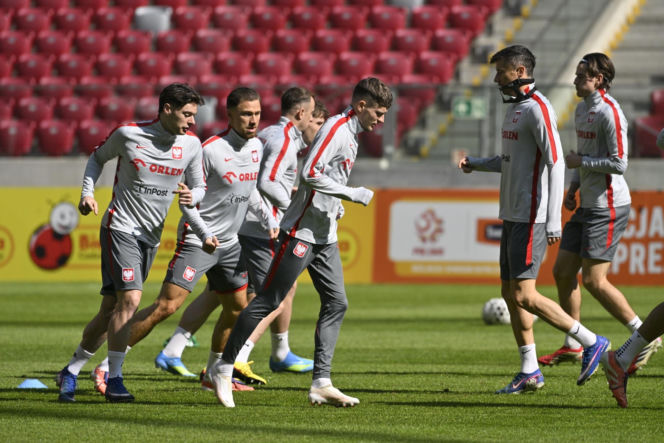 Trening reprezentacji Polski przed meczem ze Szwecją
