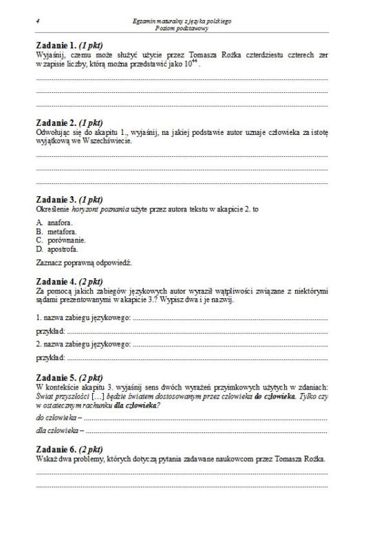 Matura 2013 język polski podstawowy