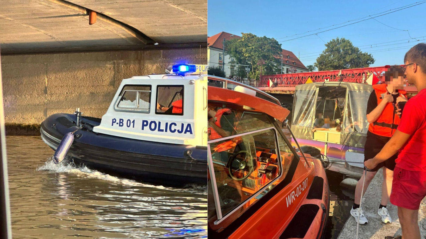 O krok od tragedii na Odrze we Wrocławiu. Kajakarze zderzyli się ze statkiem, jeden z nich wpadł do wody