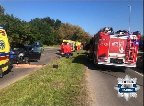 Tragiczny wypadek na Szarych Szeregów w Radomiu. Nie żyje motocyklista