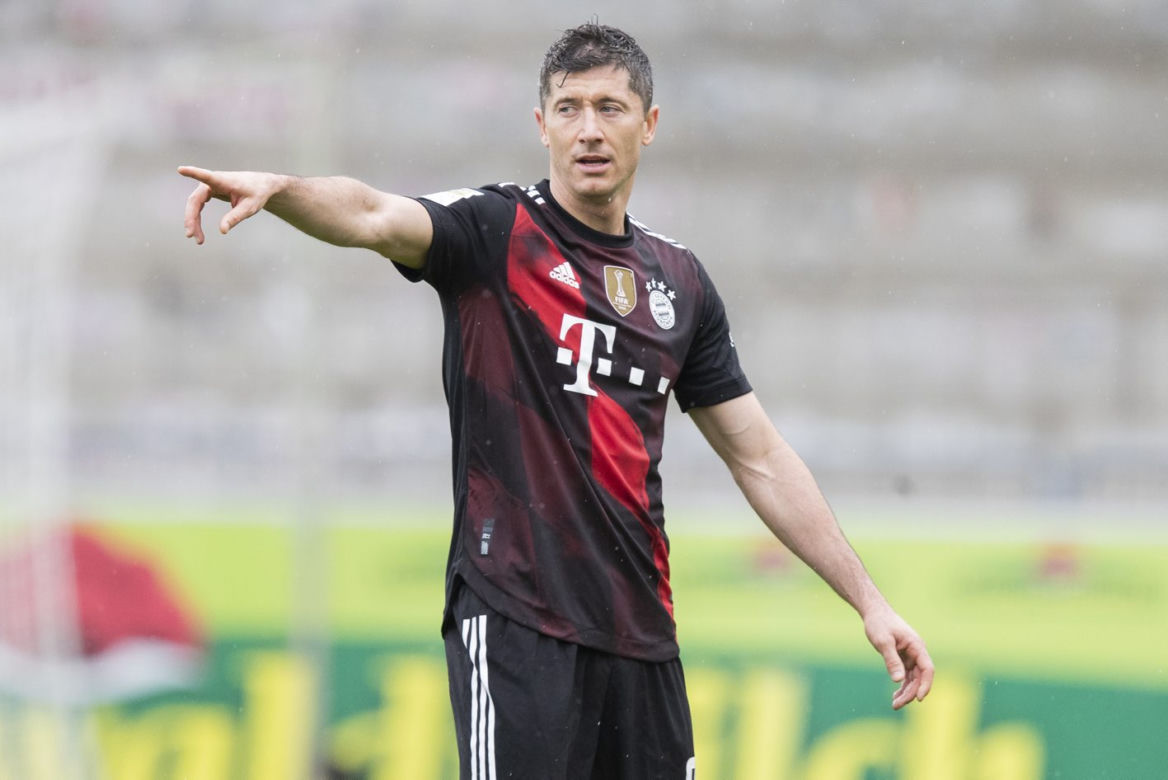 Robert Lewandowski w meczu z Freiburgiem