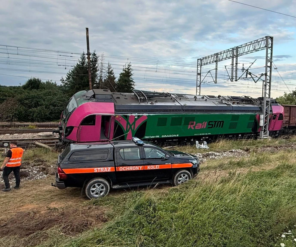 Wykolejenie lokomotywy w Zagnańsku. To nie był sabotaż, a fatalny błąd maszynisty