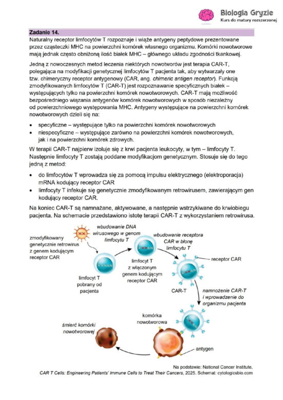 Odpowiedzi do arkusza maturalnego CKE - biologia rozszerzona 2026