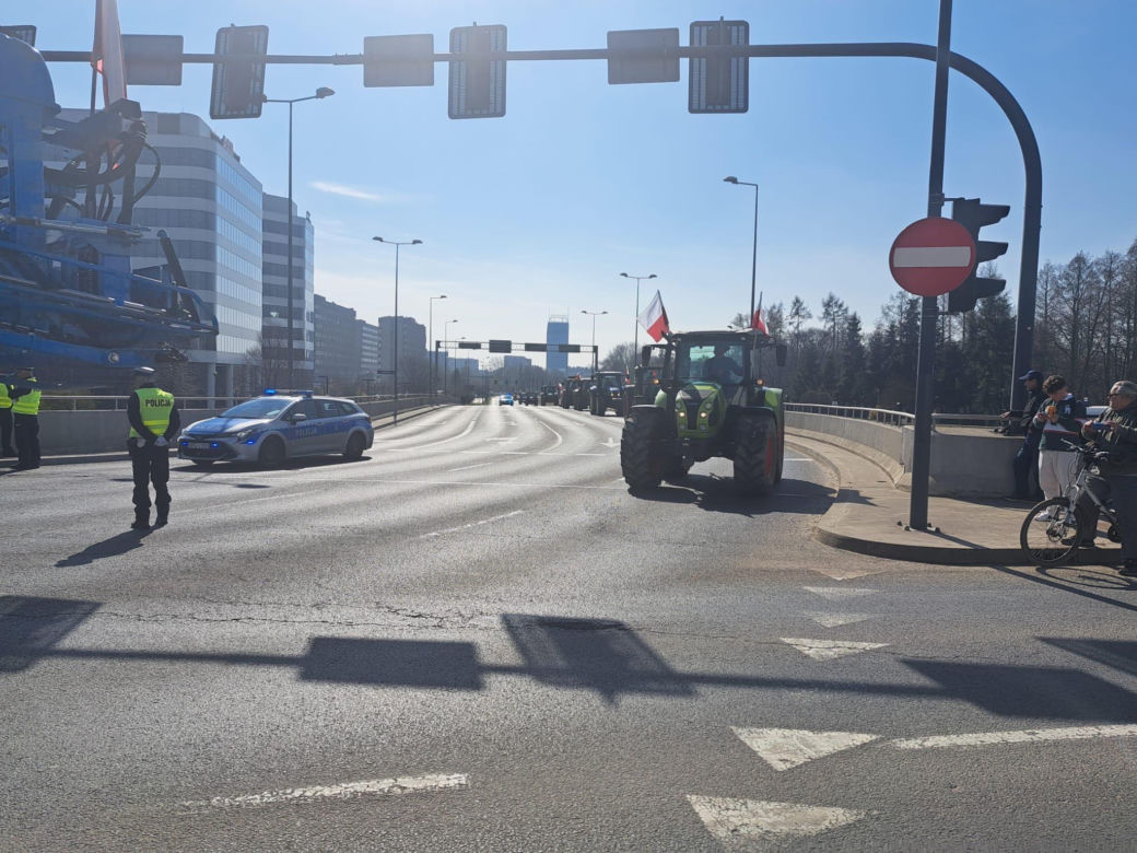Protest rolników w Krakowie. 20.03.2024