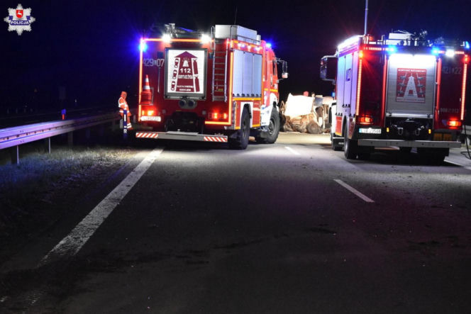 Wypadek na S19. Dwie osoby nie żyją. Kierowca mazdy był pijany