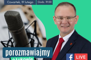 Burmistrz Piotr Płudowski zaprasza Łukowian na spotkanie online