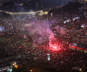 Protest przeciwko zaostrzeniu prawa aborcyjnego w Warszawie