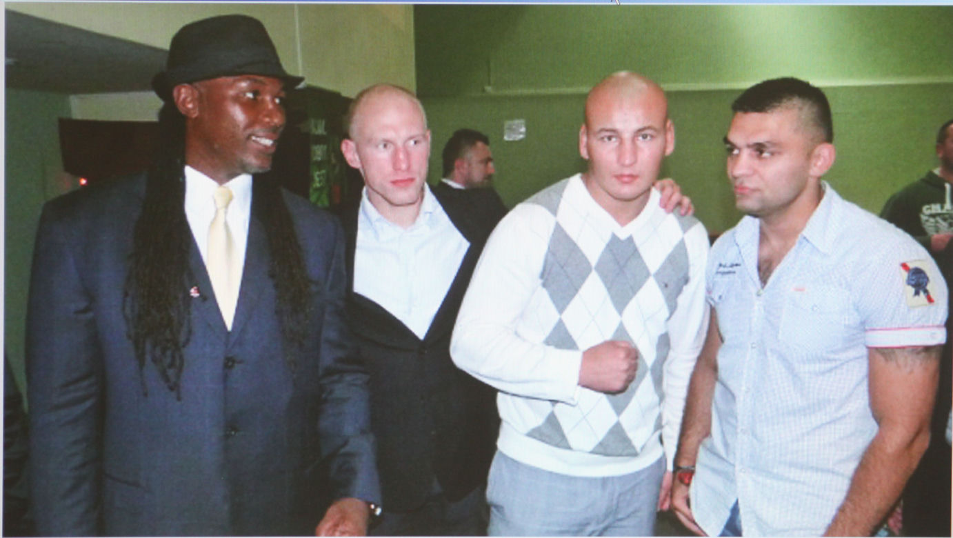 Od lewej: Lennox Lewis, Krzysztof Włodarczyk, Artur Szpilka i Dawid Kostecki