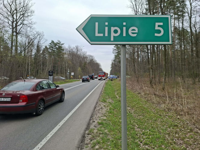 Wypadek na drodze Starachowice - Lubienia