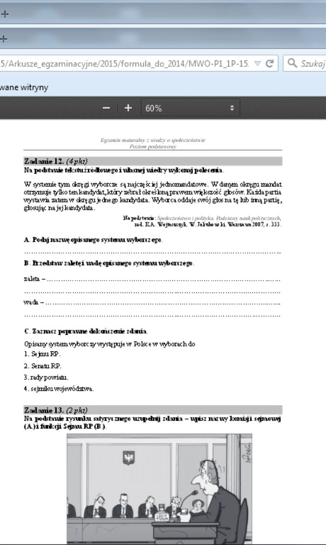 7 Matura podstawowa WOS 2015 ARKUSZE