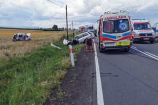 Wypadek na DK40 Głogówek-Prudnik. 23-latek wjechał w 40-letnią kobietę! Są objazdy!
