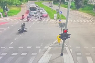 Niebezpieczny popis motocyklisty