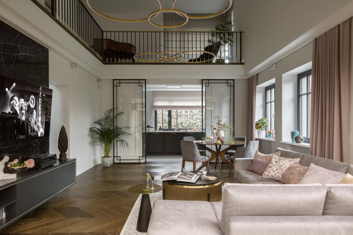 Salon w stylu modern classic