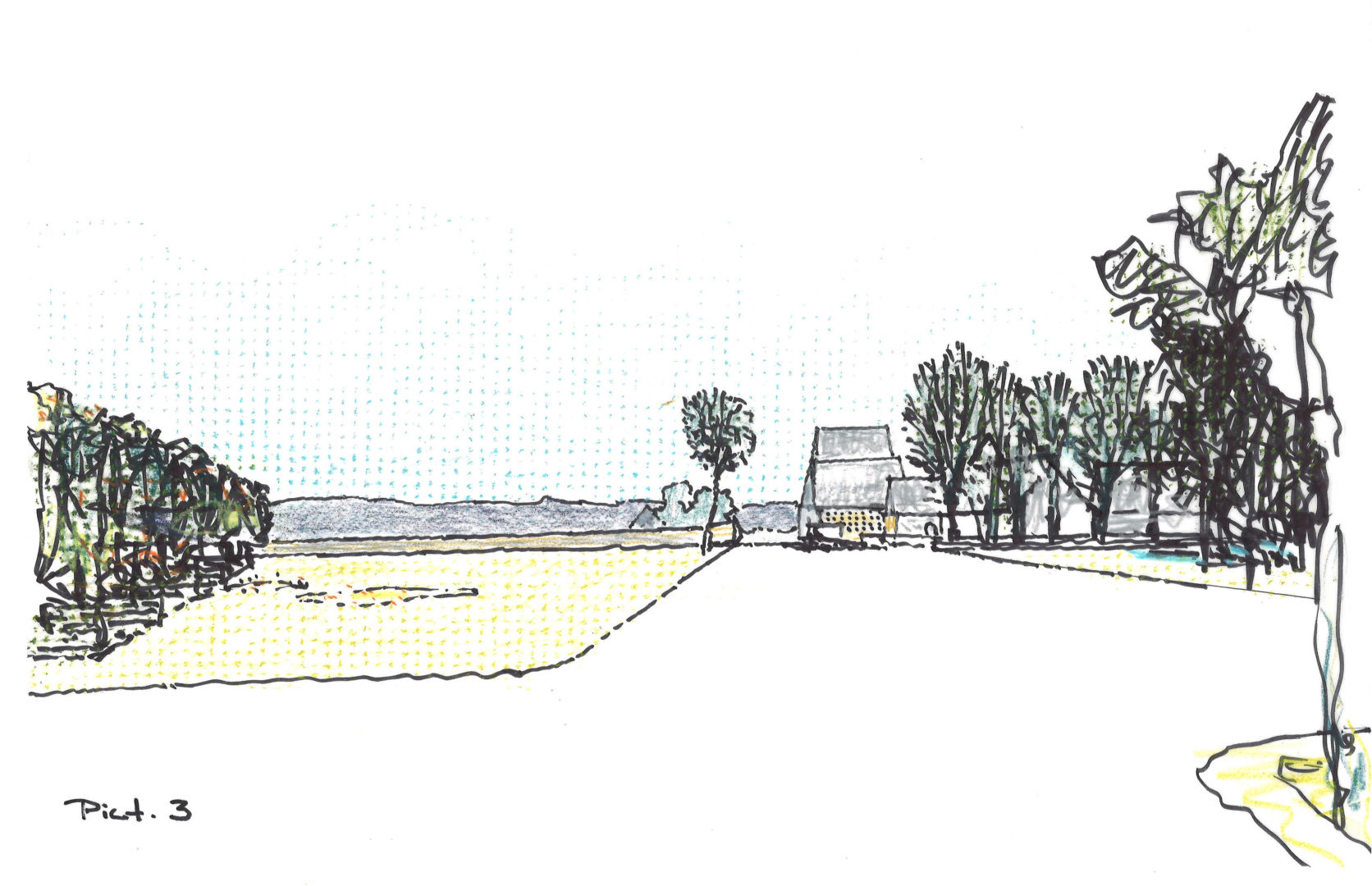 Szkic Muzeum Utracony Sztetl autorstwa Rainera Mahlamäkiego