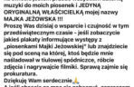 Majka Jeżowska oświadczenie