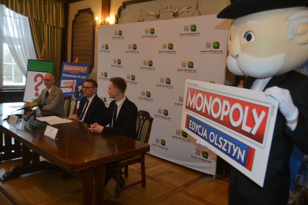 Olsztyn w kultowej grze Monopoly. Będziemy licytować lokalne atrakcje i ulubione "miejscówki"