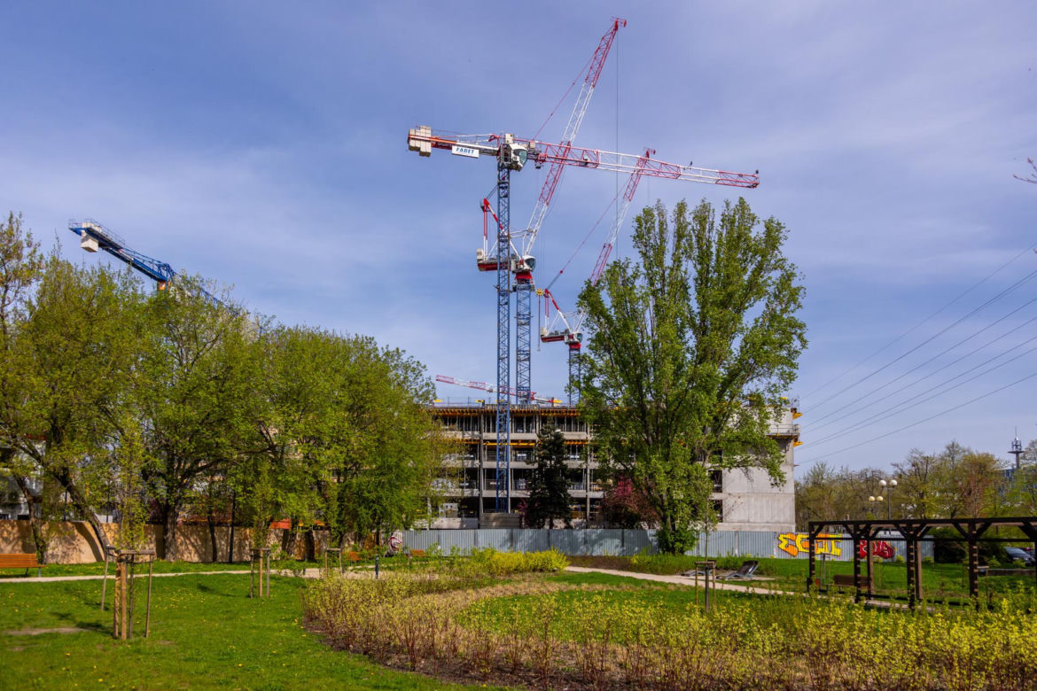 Budowa osiedla Modern Mokotów w Warszawie