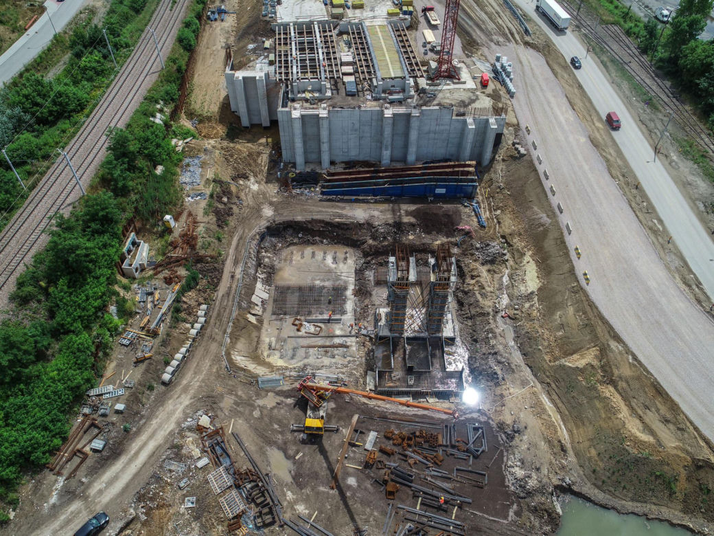 Zdjęcia z placu budowy S7 Kraków - Widoma, czerwiec 2024