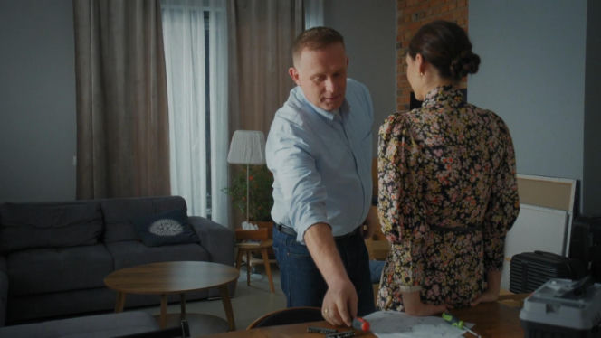 M jak miłość odc. 1920. Artur Rogowski (Robert Moskwa), Joanna (Dominika Sakowicz)