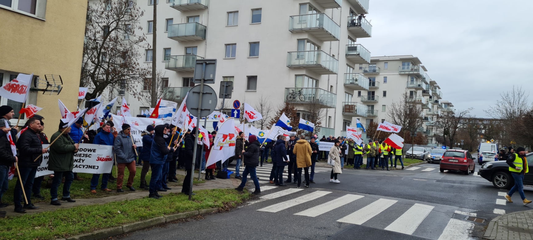 Protest pracowników wodociągowych w Poznaniu