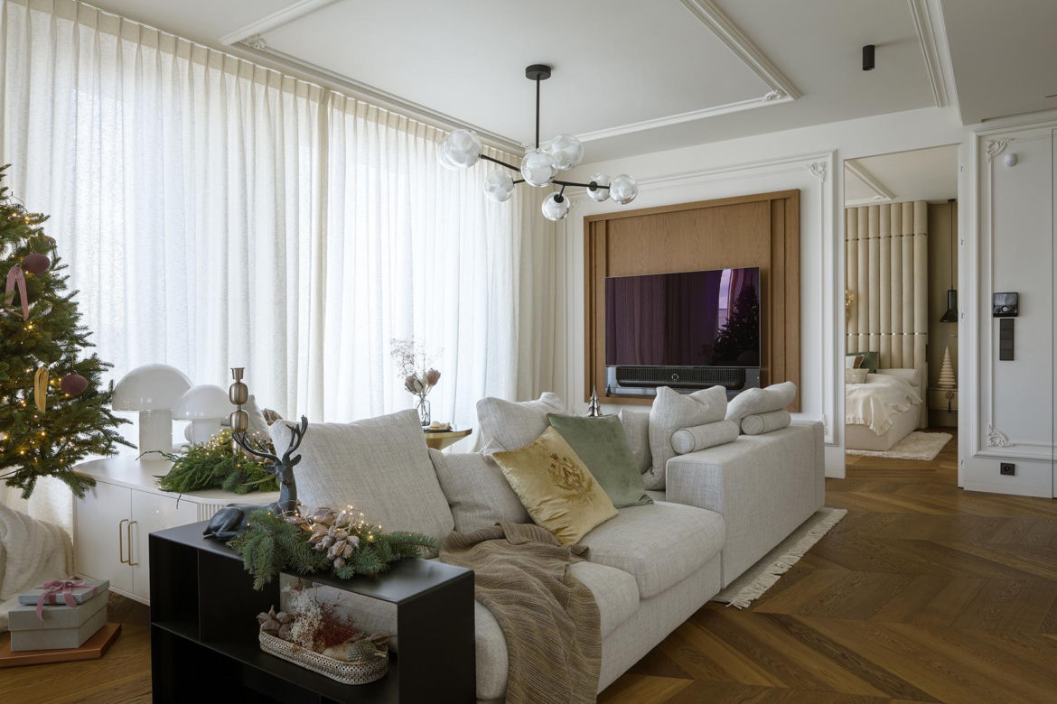 Apartament w stylu francuskim w świątecznej odsłonie