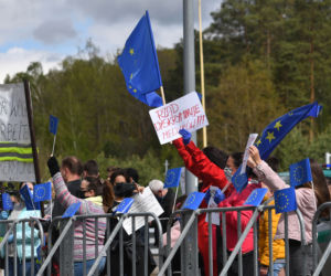 Protest na granicy polsko-niemieckiej w Lubieszynie