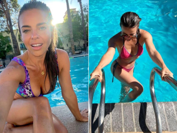 Ponętna Edyta Herbuś zachwyca kolorowym bikini. Tak świętuje koniec... roku węża!