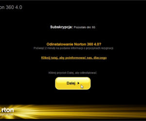 Polski Norton 360 4.0 - deinstalacja