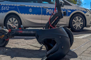 Pijany jak bela na hulajnodze elektrycznej